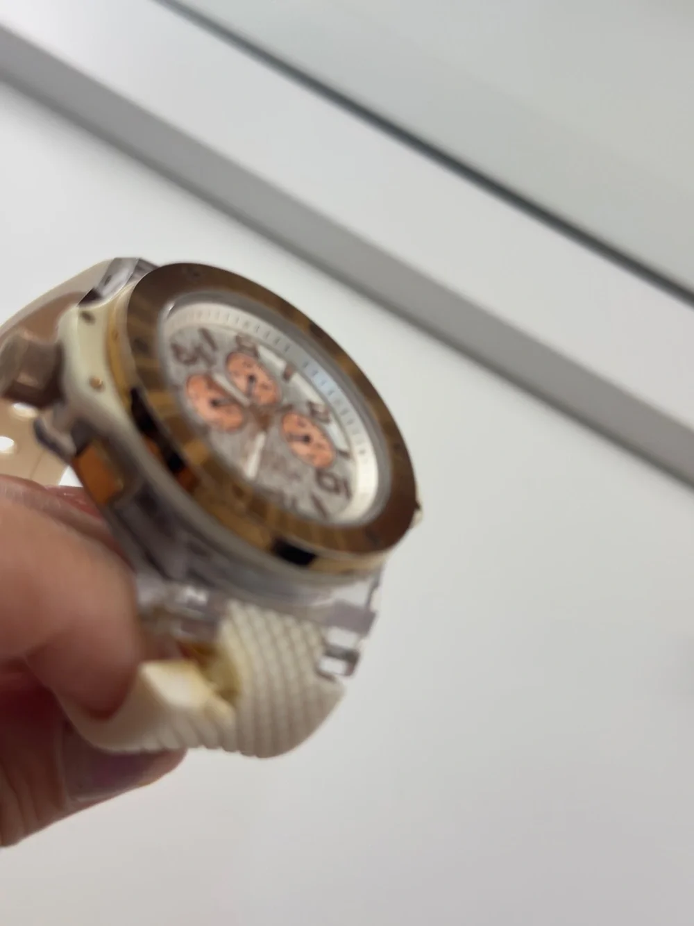 Mulco White and Rose Gold Sport Chronograph Watch